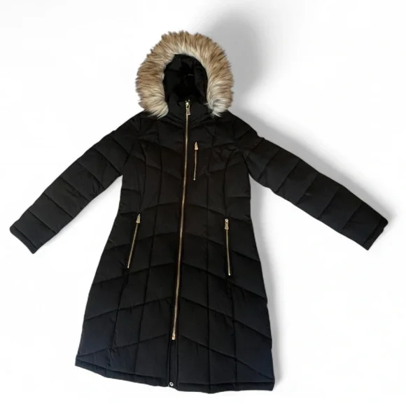 Calvin Klein Women’s Faux Fur Trim Hooded Puffer Coat - Picture 3 of 14